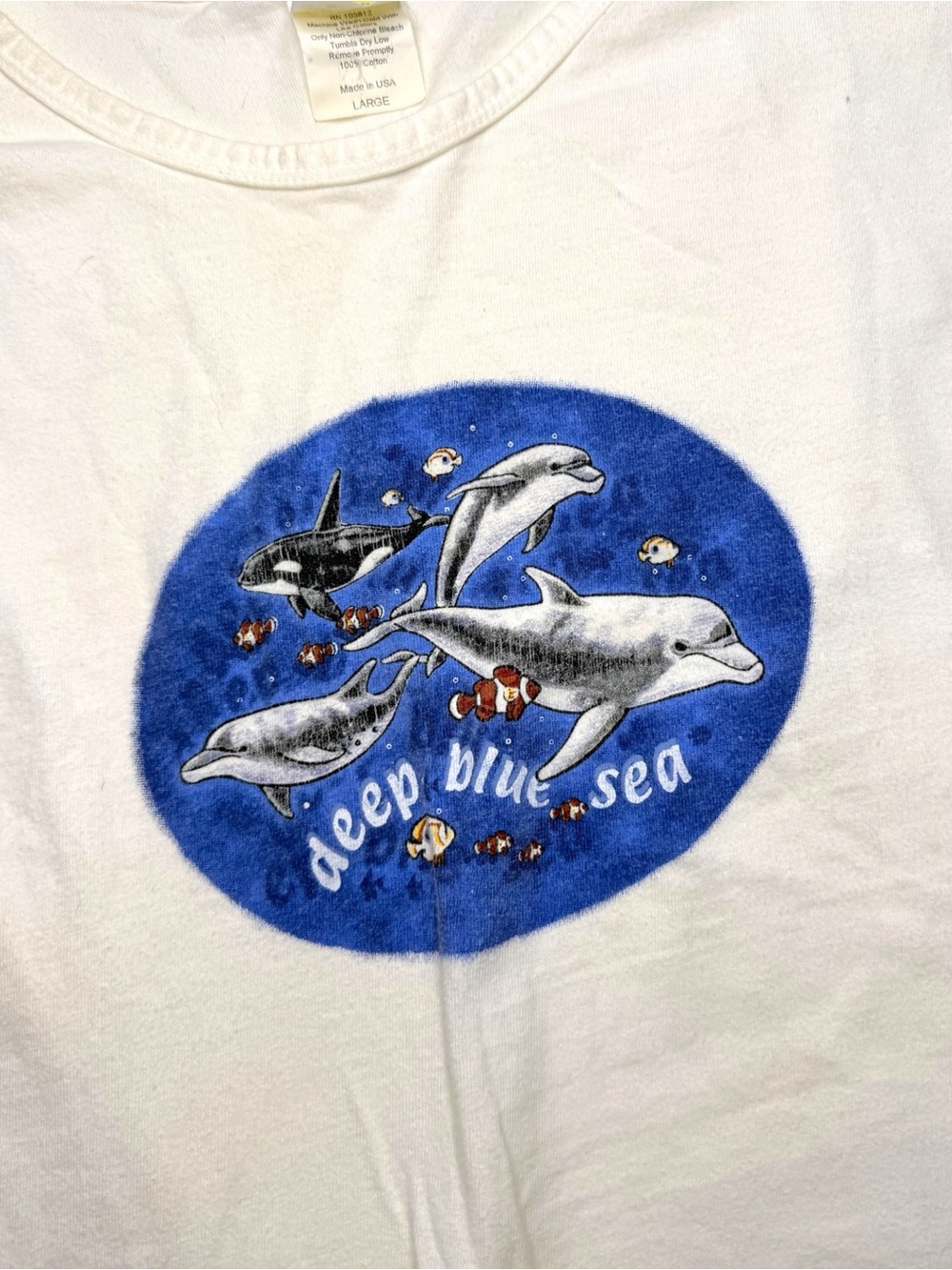 Vintage Ocean Sleepwear Long Sleeve Shirt Size Large - Picture 3 of 4